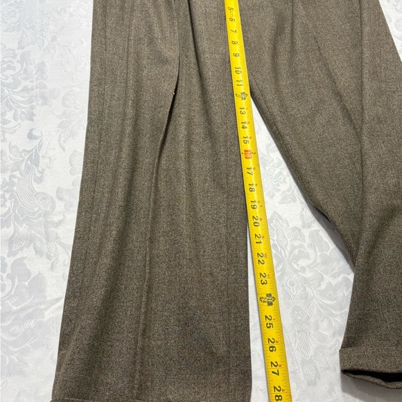 J. Crew Suit Size 40 Long Pea Color Wool Pleaded Front Straight Leg 32X30 Pants - Picture 9 of 14